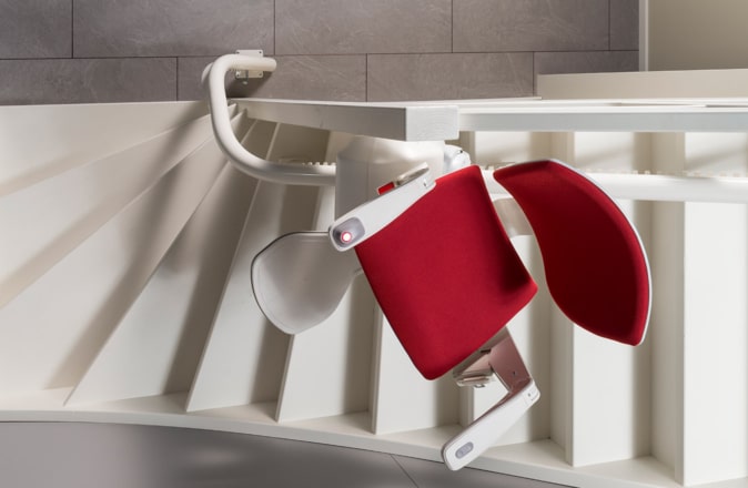 Grazie alla tecnologia Reverse Drive, Modul-Air può essere installato anche su scale molto strette.