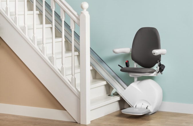 La linea Otolift è stata appositamente progettata per scale dritte.